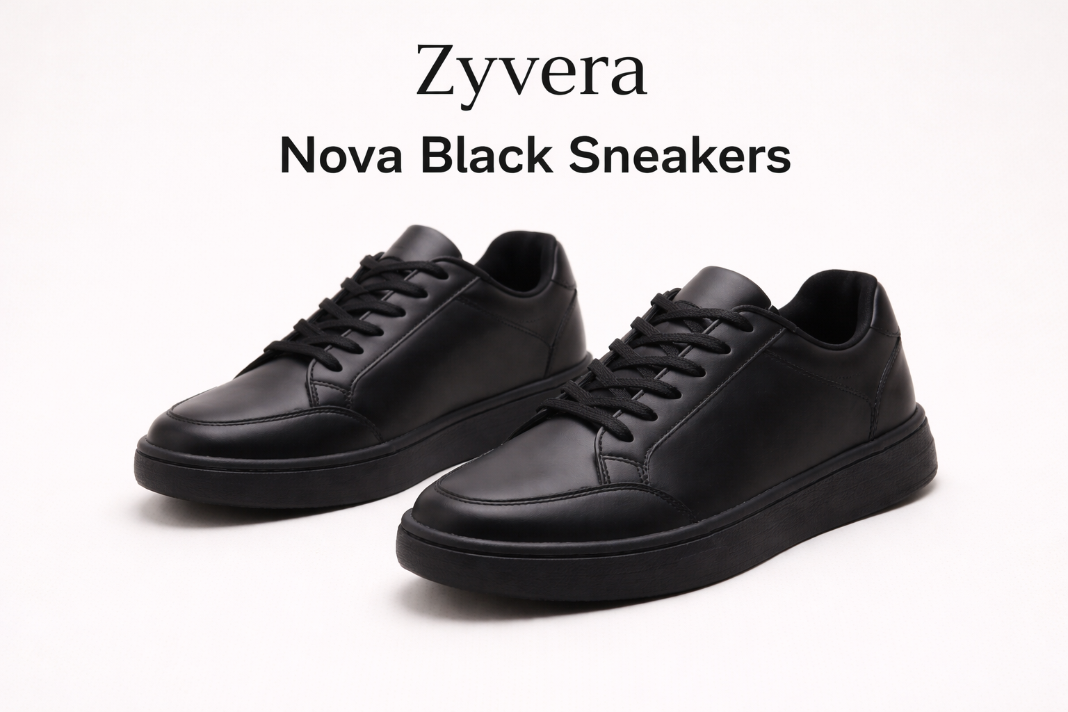 Zyvera Nova Black Sneakers